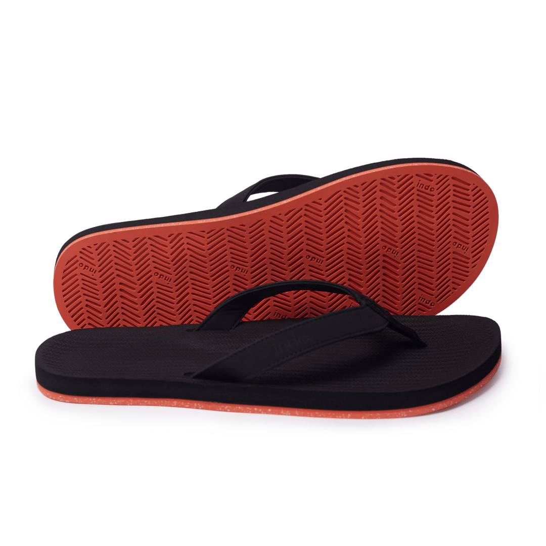 Flip Flops Hombre Suela de Sneaker - Naranja/Negro