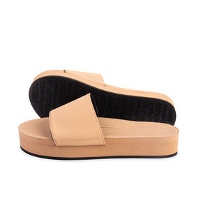 Platform Slide Mujer - Beige Soil Light