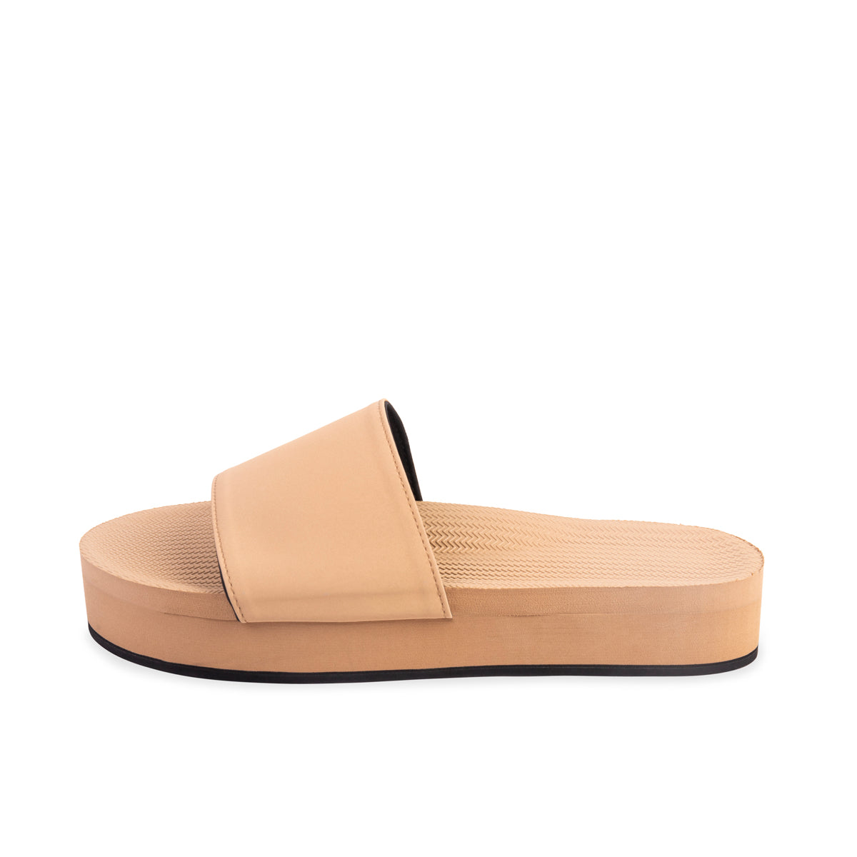 Platform Slide Mujer - Beige Soil Light